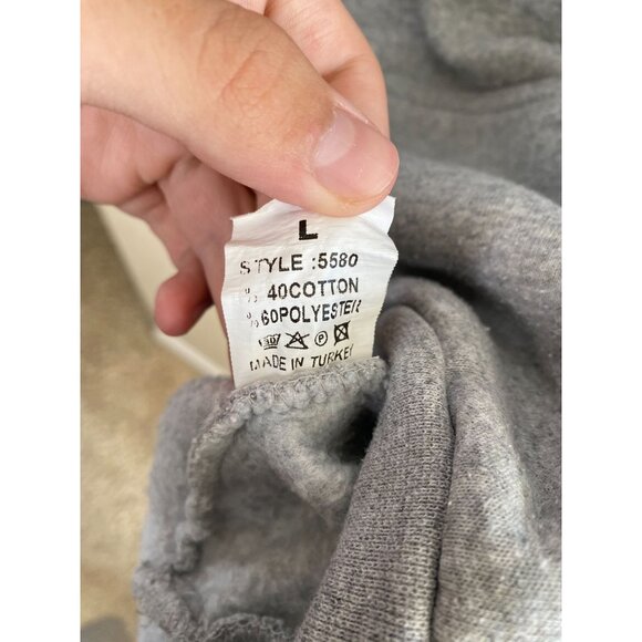 Paris France Gray Hooded Sweatshirt L‎ Front Graphic Pullover Soft Cotton Blend - Picture 4 of 6